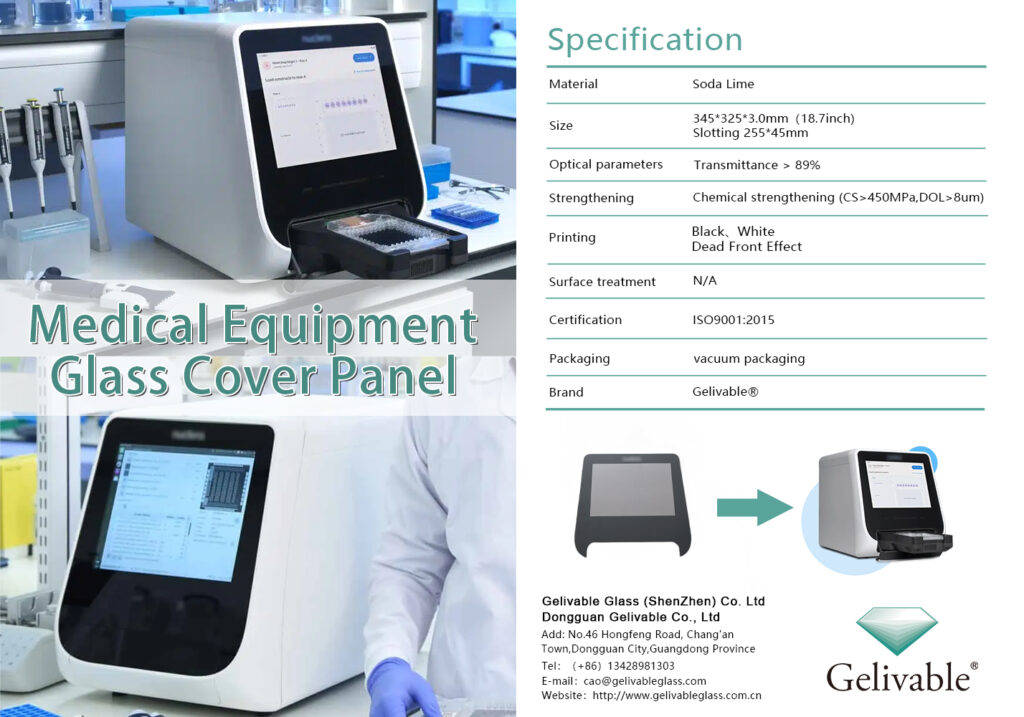 reagent testing instrument glass cover plate.